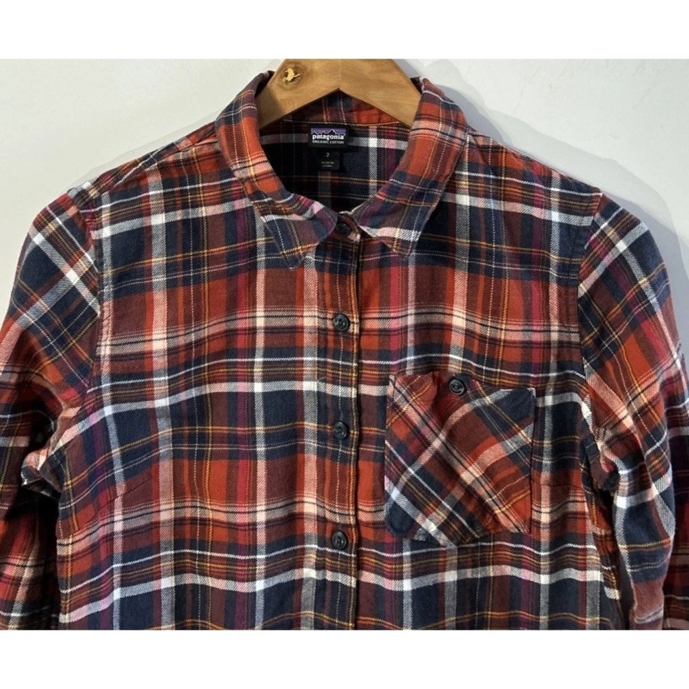 Patagonia Women's Plaid Heywood Flannel Size 2 Long Sleeve Shirt 53875